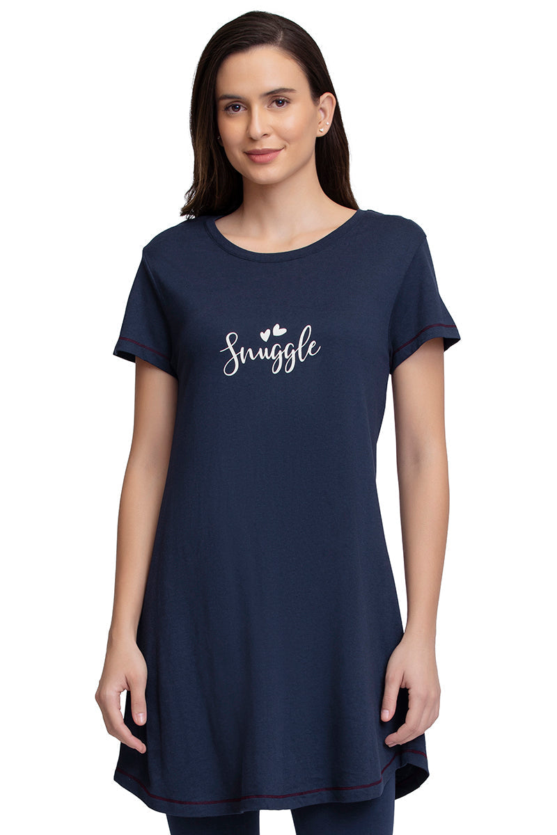 Scoop Neck Sleep Tunic - Midnight