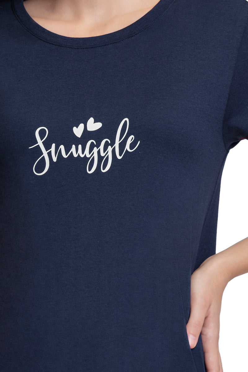 Scoop Neck Sleep Tunic - Midnight