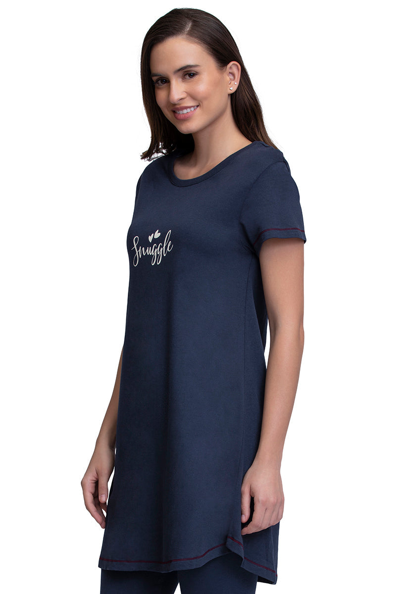 Scoop Neck Sleep Tunic - Midnight