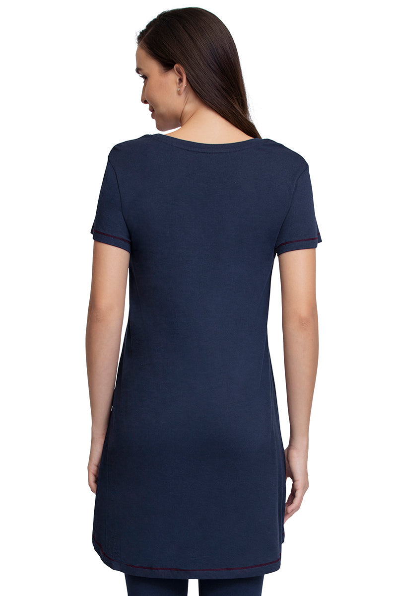 Scoop Neck Sleep Tunic - Midnight