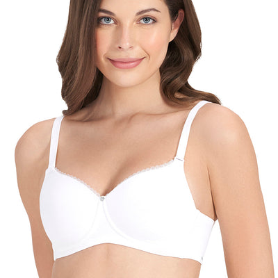 Essential Padded Wirefree Bra - White
