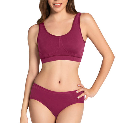 All Day at Home Bra - Beet Red