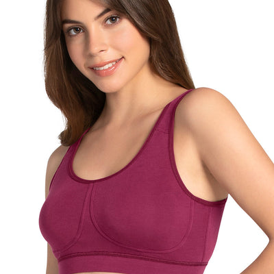 All Day at Home Bra - Beet Red