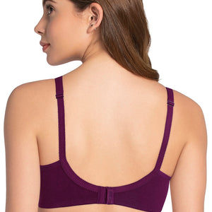 Cool Contour Non-padded Non-wired Support Bra - Plum Caspia