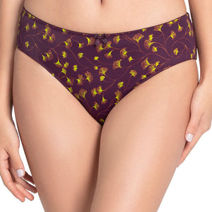 Smooth Charm Bikini Panty - Linear Floral Print