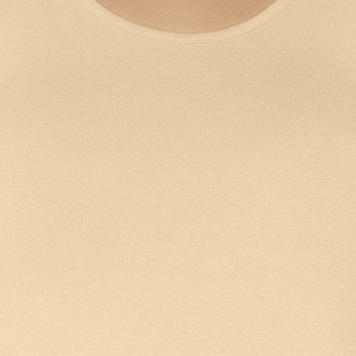 Broad Strapped Body Hugging Tank Top - Nude
