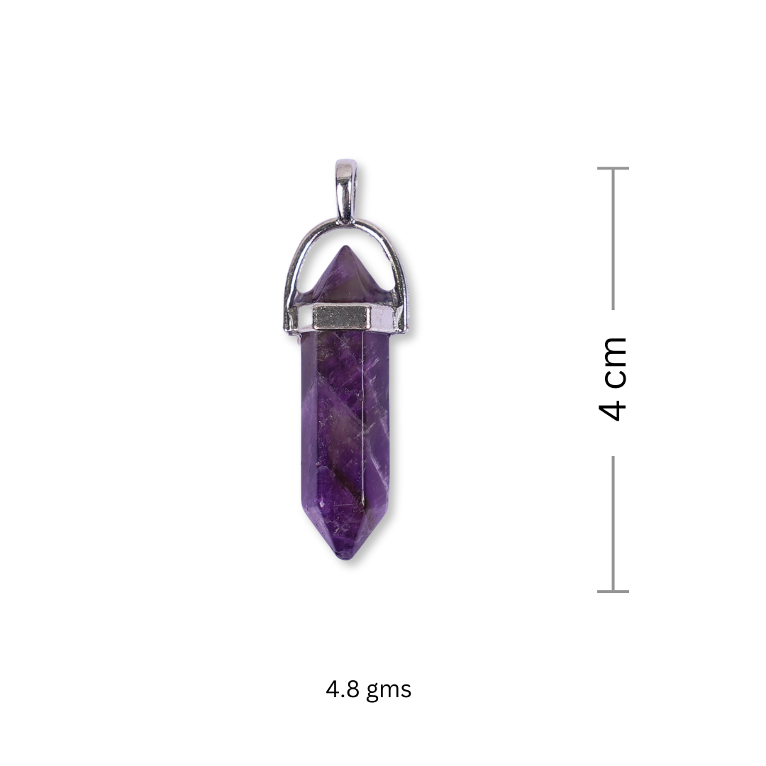 Amethyst Double Terminated Pencil Pendant