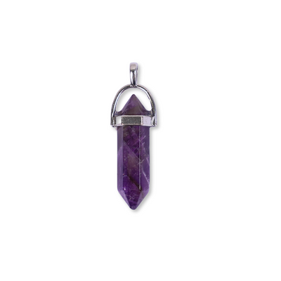 Amethyst Double Terminated Pencil Pendant