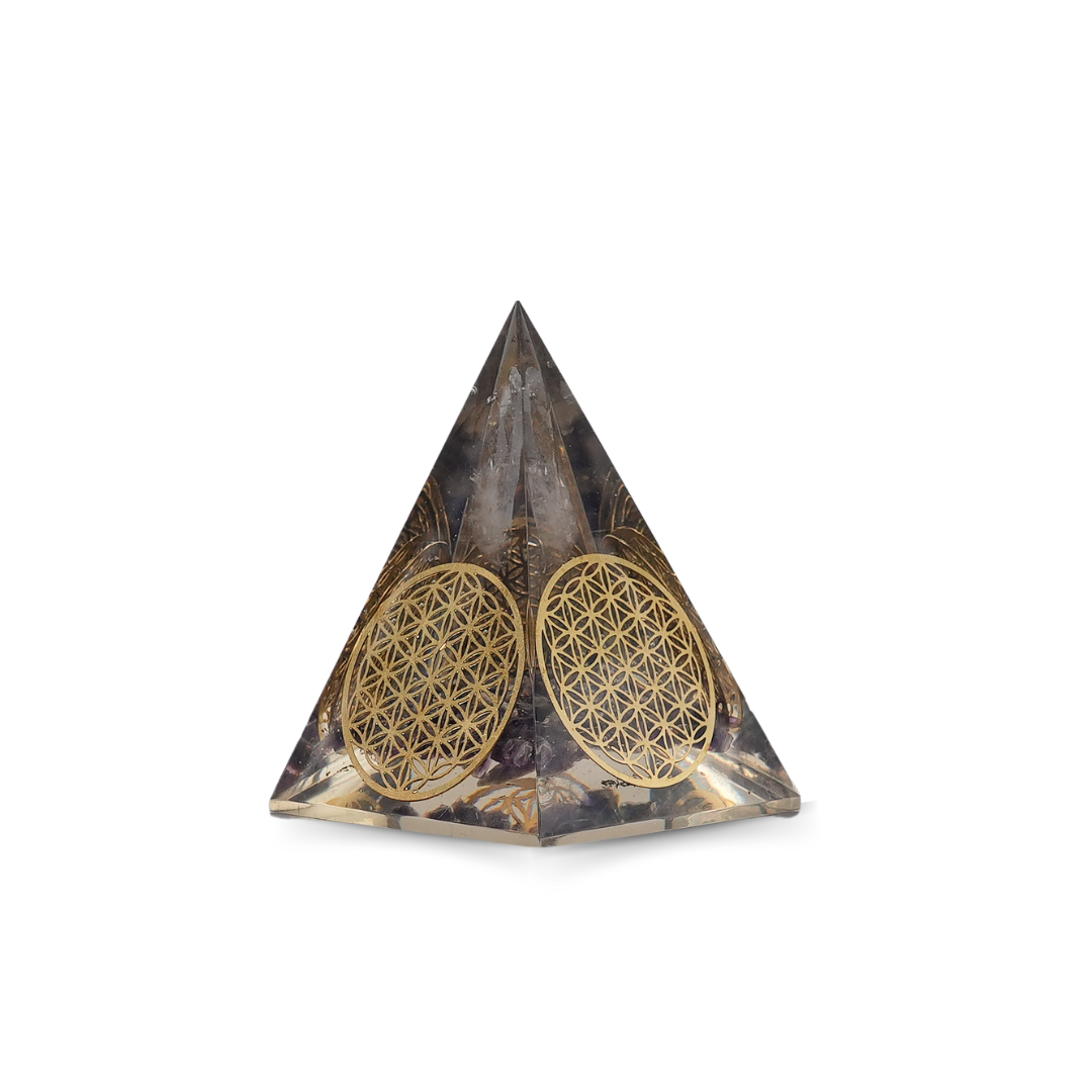 Amethyst Orgonite Nubian Pyramid