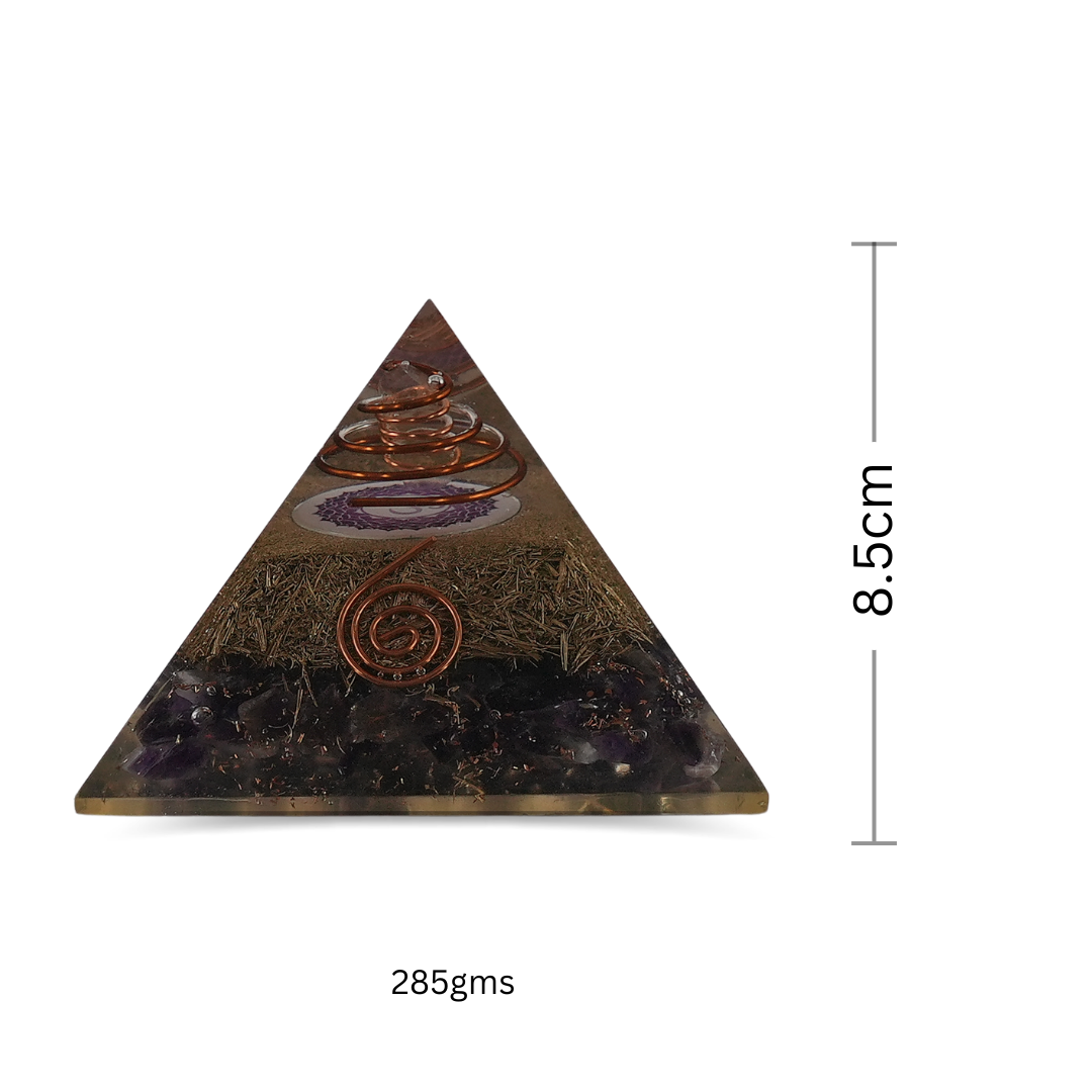 Amethyst Orgonite Pyramid/Orgone Pyramid