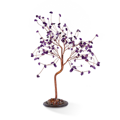 Amethyst With Agate Plate Large Tree