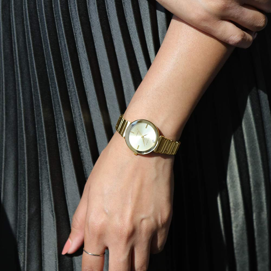 Anne Klein Analog Champagne Dial Women 32mm