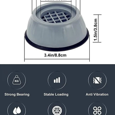 Anti-Vibration Washing Machine Pads - Pack of 4 Pieces