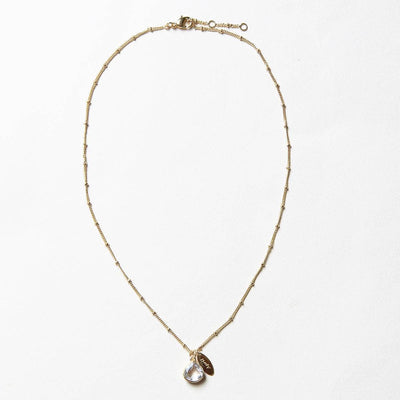 April Herkimer Diamond Birthstone Necklace