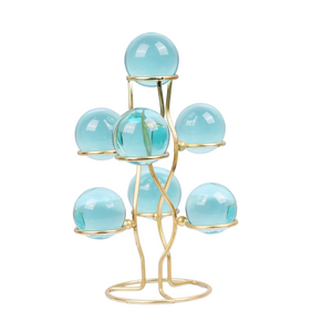 Aqua Obsidian 7 Sphere/Ball With Stand