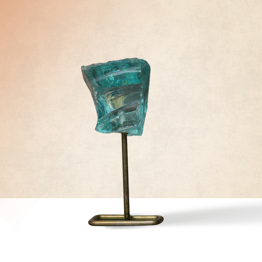 Aqua Obsidian Raw Stone Stand