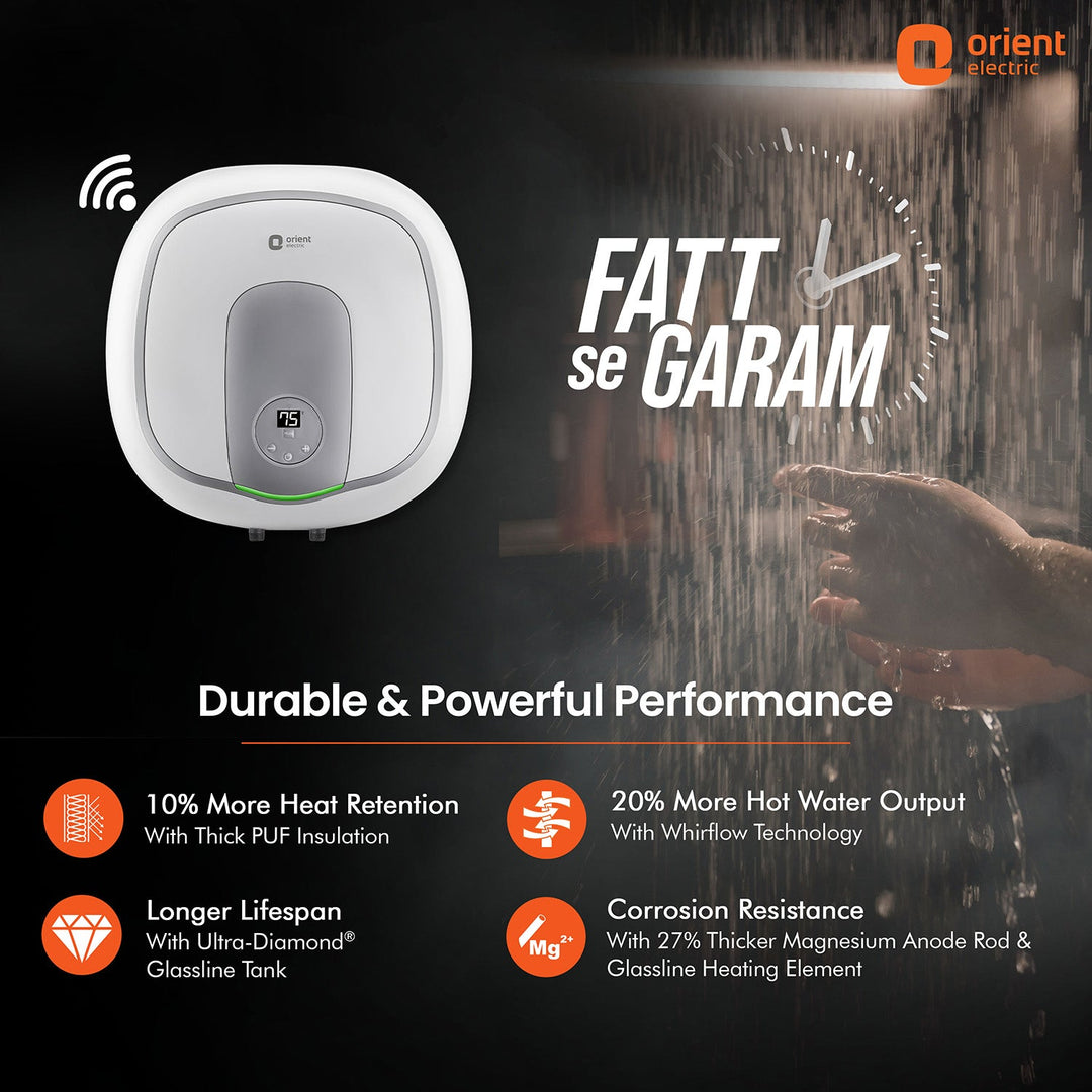 Aquator IoT 5 Star Water heater (Geyser), Suitable for High-rise Buildings | 7 year Tank Warranty | Free Installation and Connecting Pipes | Geyser with Temperature Control