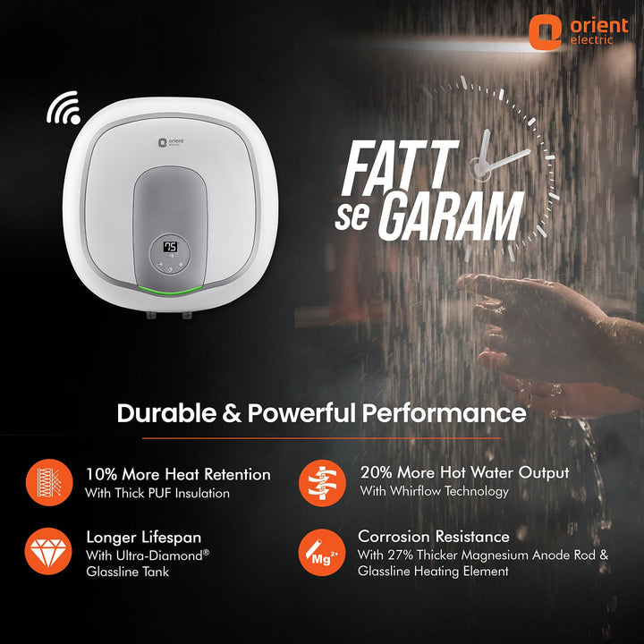 Aquator IoT 5 Star Water heater (Geyser), Suitable for High-rise Buildings | 7 year Tank Warranty | Free Installation and Connecting Pipes | Geyser with Temperature Control