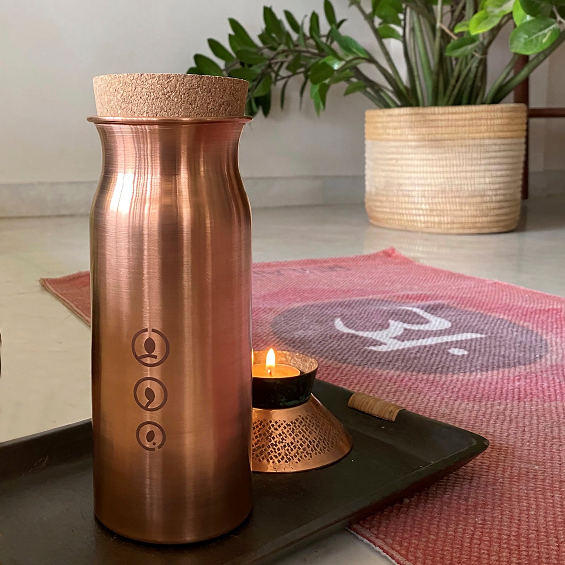 Aqua Tabletop Copper Bottle (1 Ltr)
