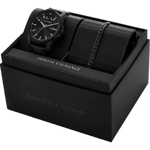 Armani Exchange Banks Black Dial Men 44mm AX7147SET
