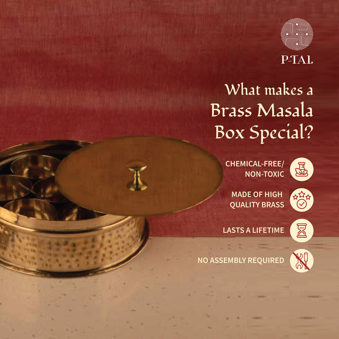 Brass Masala Daani / Spice Box