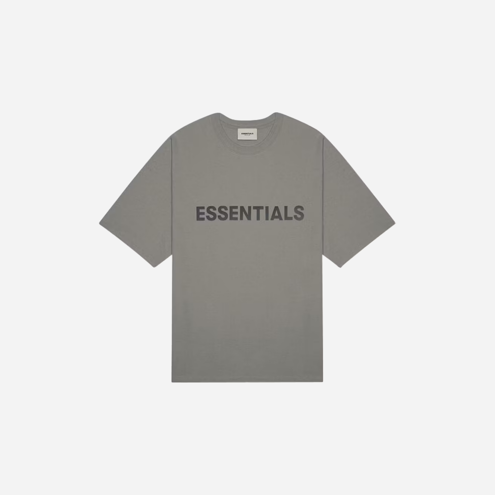 Essentials Boxy T-Shirt Applique Logo Charcoal