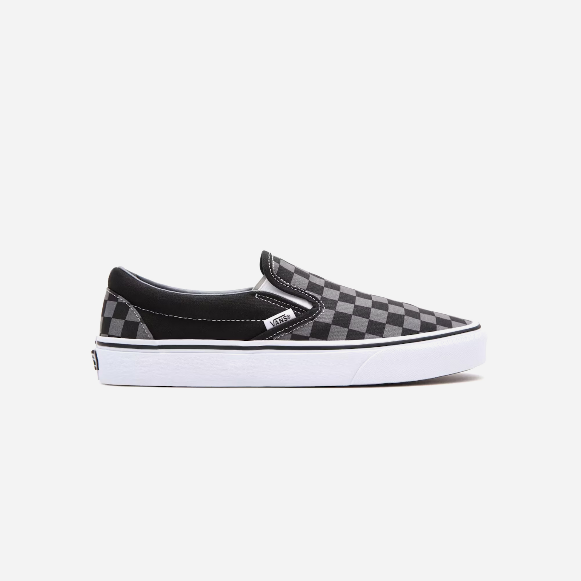 Vans Classic Slip-On Checkerboard Shoe Black / Pewter Grey