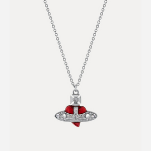 Vivienne Westwood New Diamante Heart Pendant Necklace