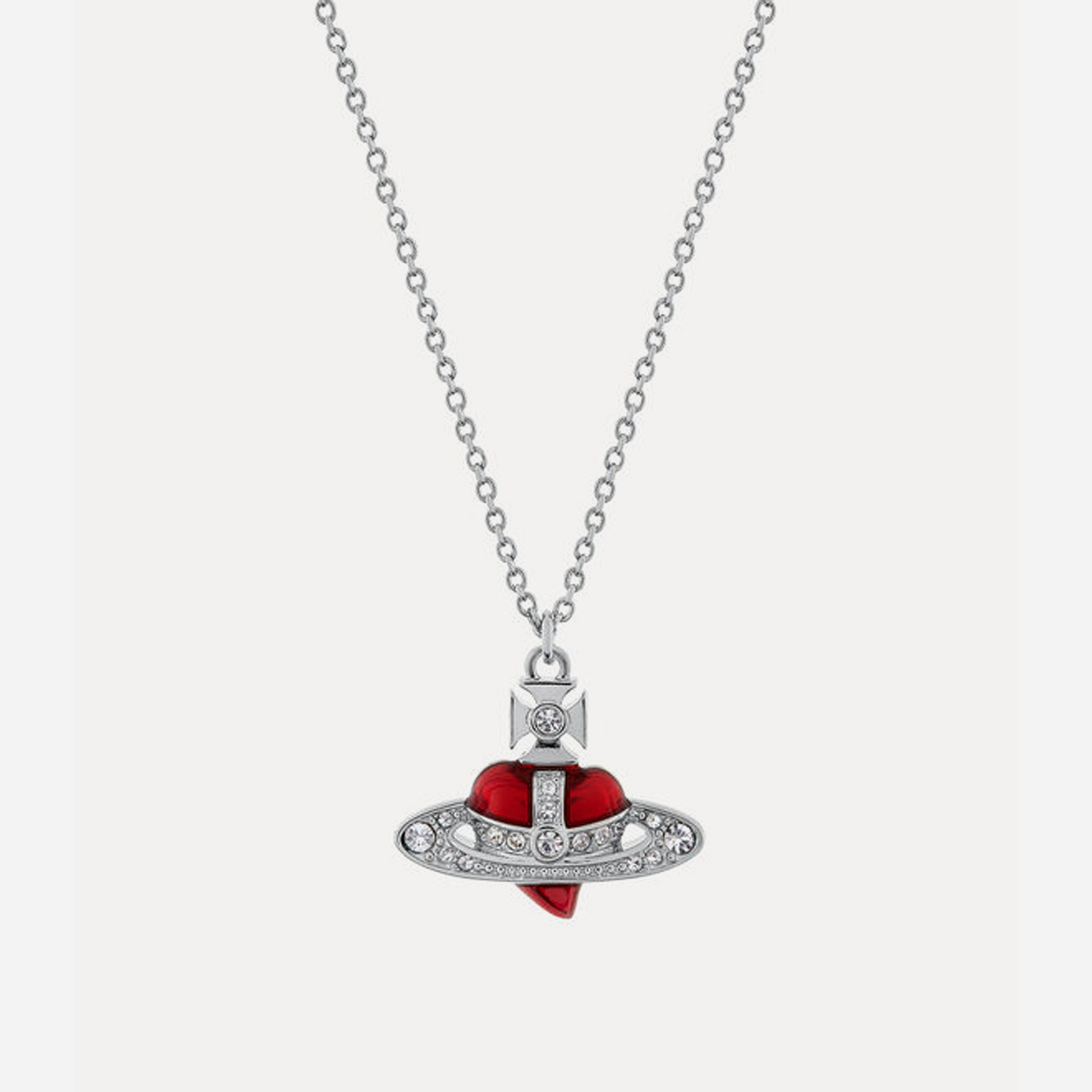 Vivienne Westwood New Diamante Heart Pendant Necklace