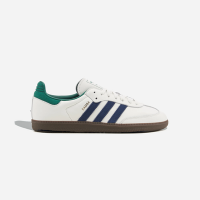 Adidas Samba OG Shoes Navy White Collegiate Green
