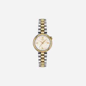 Tissot Desir White Mother of Pearl Dial 28mm Two Tone Grey/Yellow Gold Stainless Steel Watch