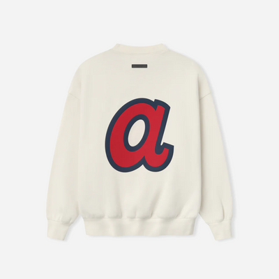 Fear Of God Essentials SS25 Braves Crewneck Cream White