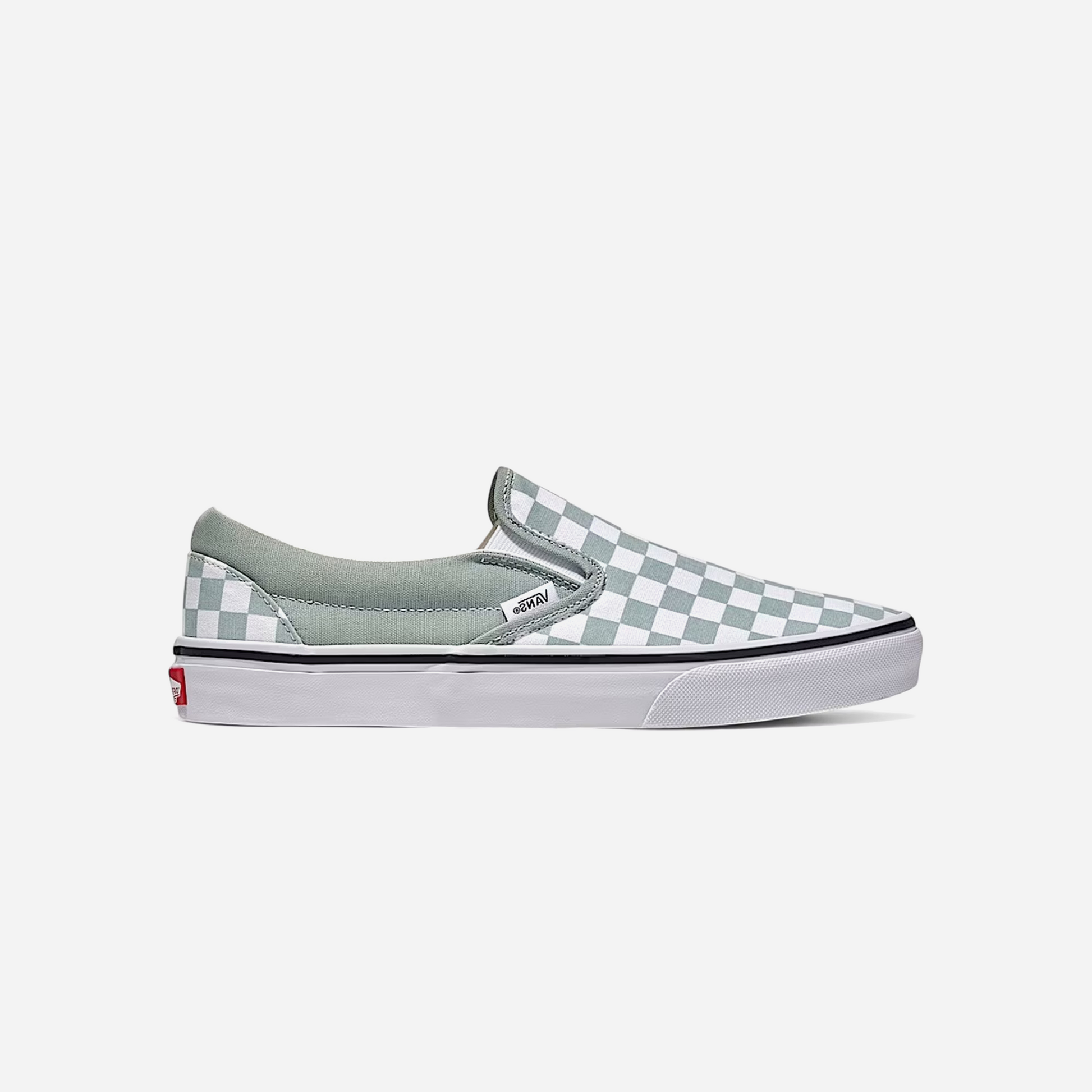 Vans Classic Slip-On Checkerboard Shoe Pure Grey / White