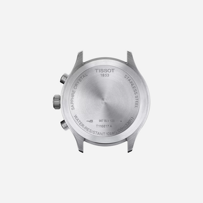 Tissot Chrono XL Anthracite Dial Black Leather Strap 45mm