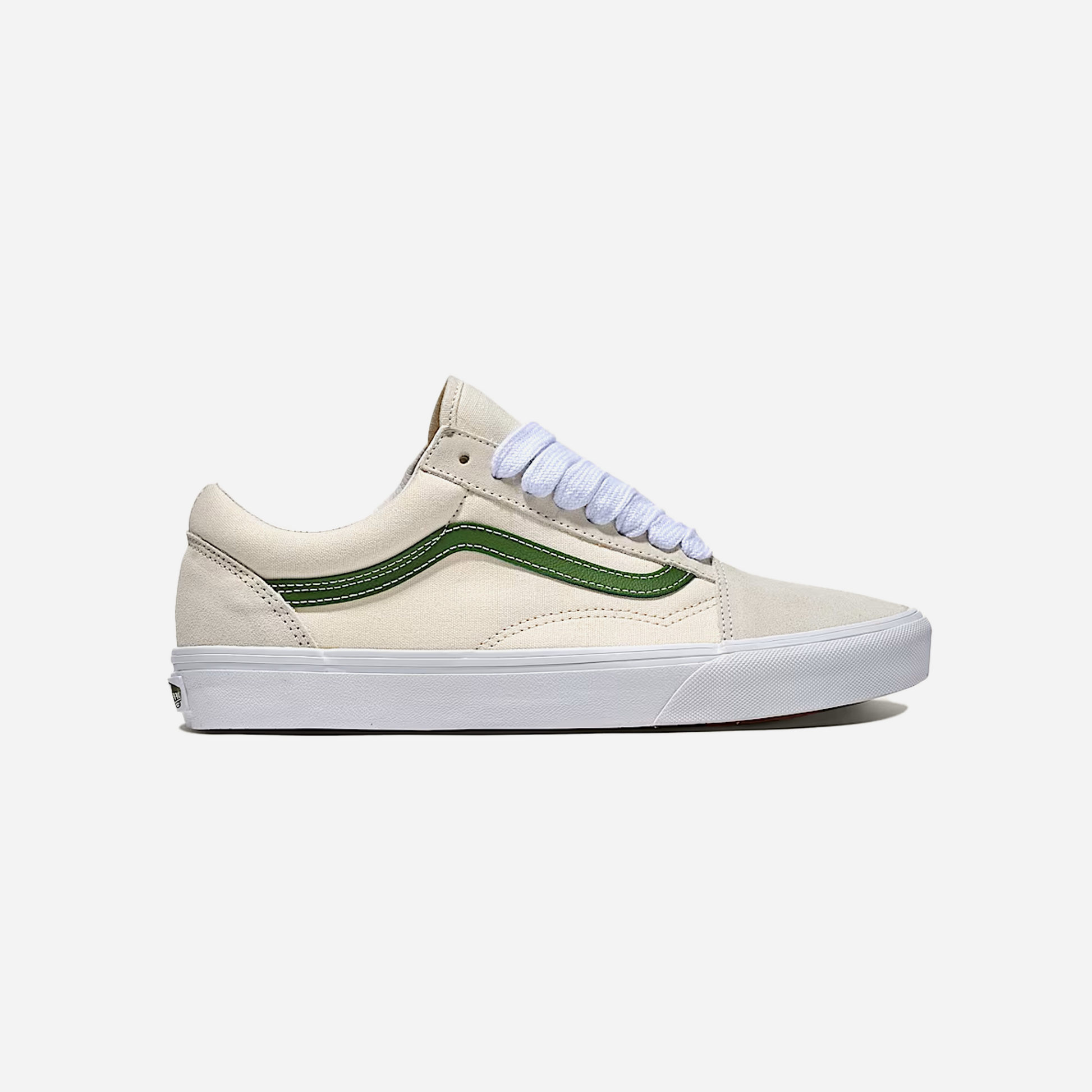 Vans Old Skool Shoe Marshmallow White / Green