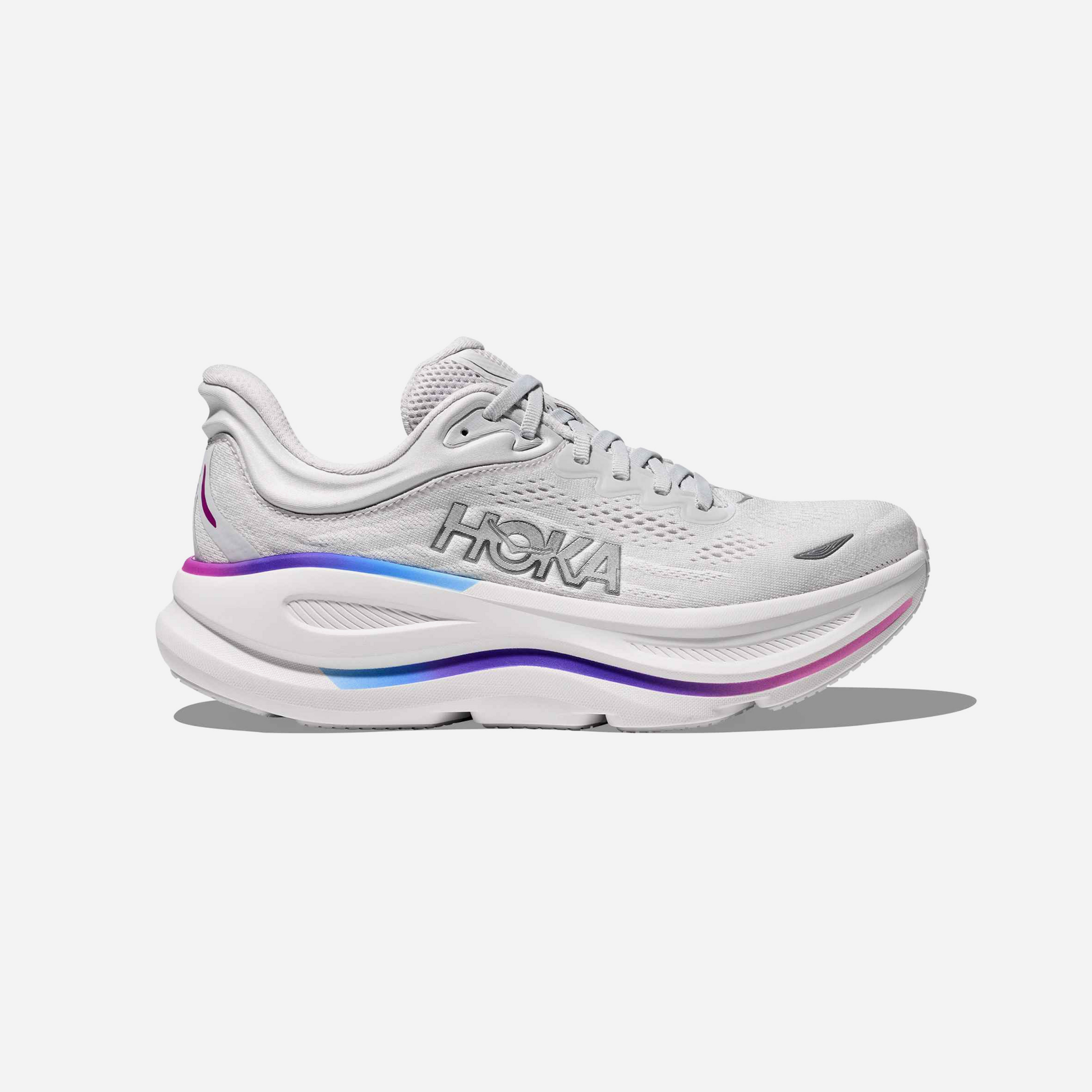 Hoka Bondi 9 Cosmic Grey White Regular WMNS
