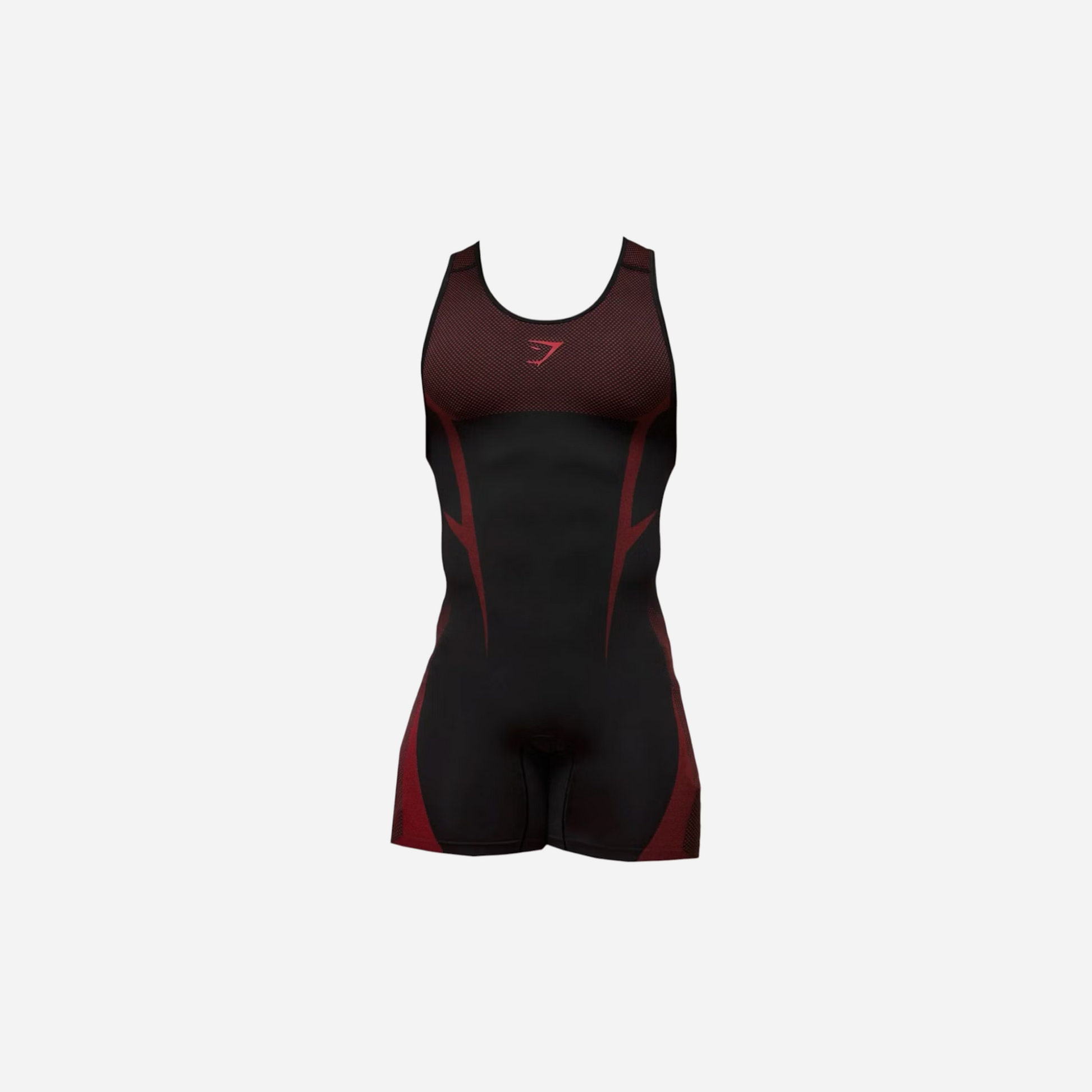 GYMSHARK Onyx 5.0 Seamless Singlet Black/Carmine Red