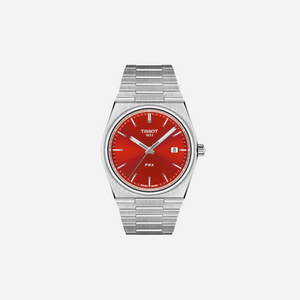 Tissot PRX Red Dial 40mm Stainless Steel Quartz Watch