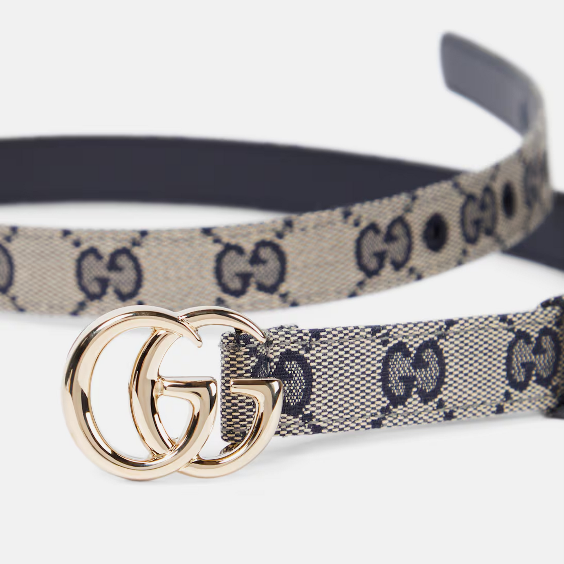 Gucci GG Marmont Canvas Slim Belt