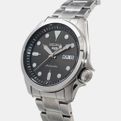 Seiko New 5 Sports Black Analog Stainless Steel Automatic Watch SRPE51K1 Men's