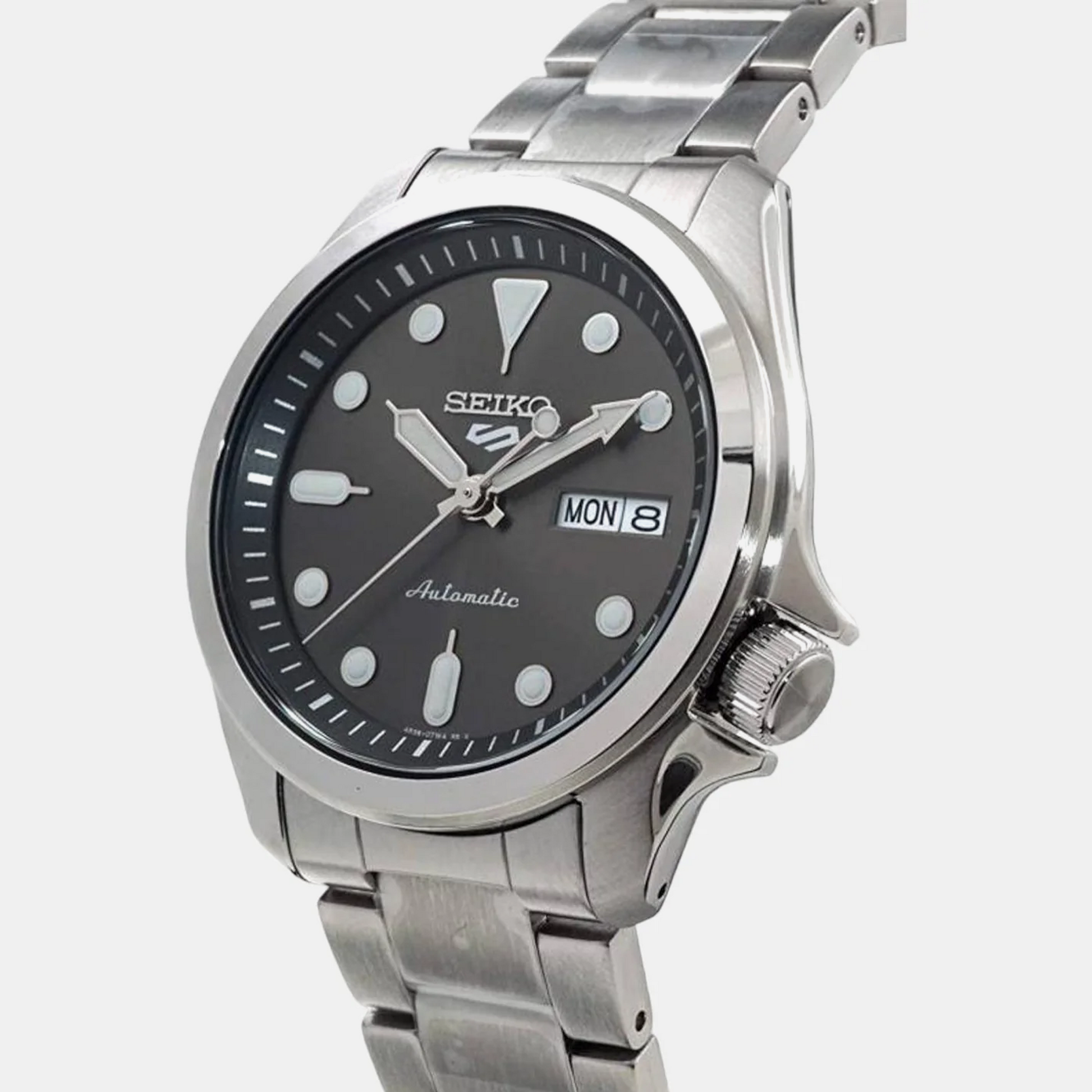 Seiko New 5 Sports Black Analog Stainless Steel Automatic Watch SRPE51K1 Men's