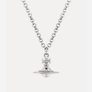 Vivienne Westwood Man. New Tiny Orb Pendant Necklace Crystal Montana