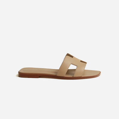 Hermes Oran sandal Beige Lin
