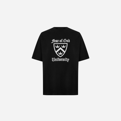 Fear of God Essentials University Big Logo Tee Black