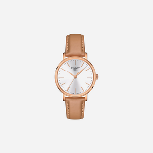 Tissot Everytime White Dial 34mm Beige Leather Strap Quartz Watch
