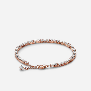 Pandora Sparkling Tennis Bracelet Rose Gold Plated