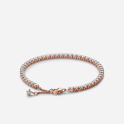 Pandora Sparkling Tennis Bracelet Rose Gold Plated