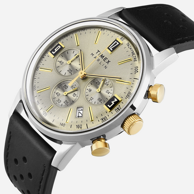 Timex Marlin 42mm Beige Round Dial Analog Men's Watch