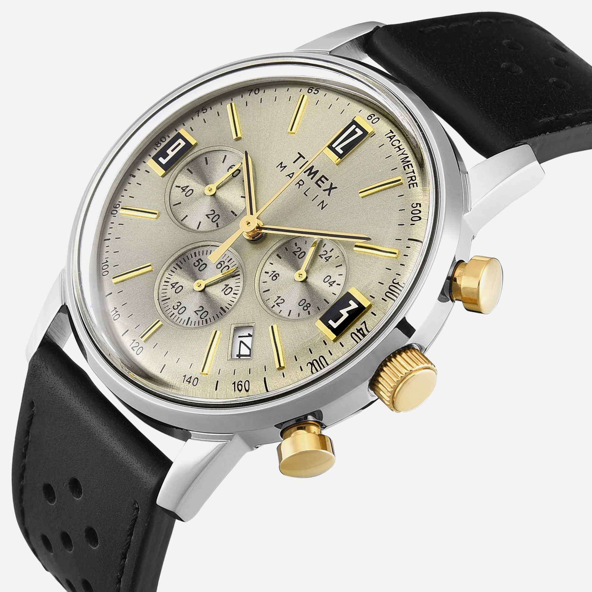 Timex Marlin 42mm Beige Round Dial Analog Men's Watch