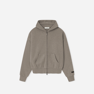 Fear Of God Essentials SS25 Classic Fleece Zip-Up Hoodie - Homestead Heather